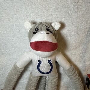 Little Earth Indianapolis Colts Sock Monkey Plush Toy NFL Licensed